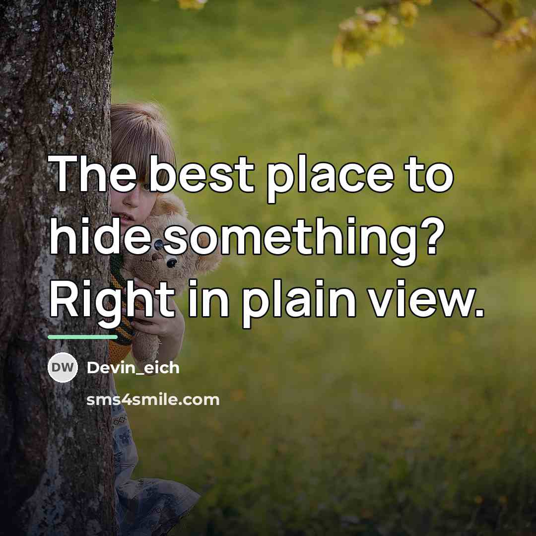 “The best place to hide something? Right in plain view.…” quote by Devin_eich