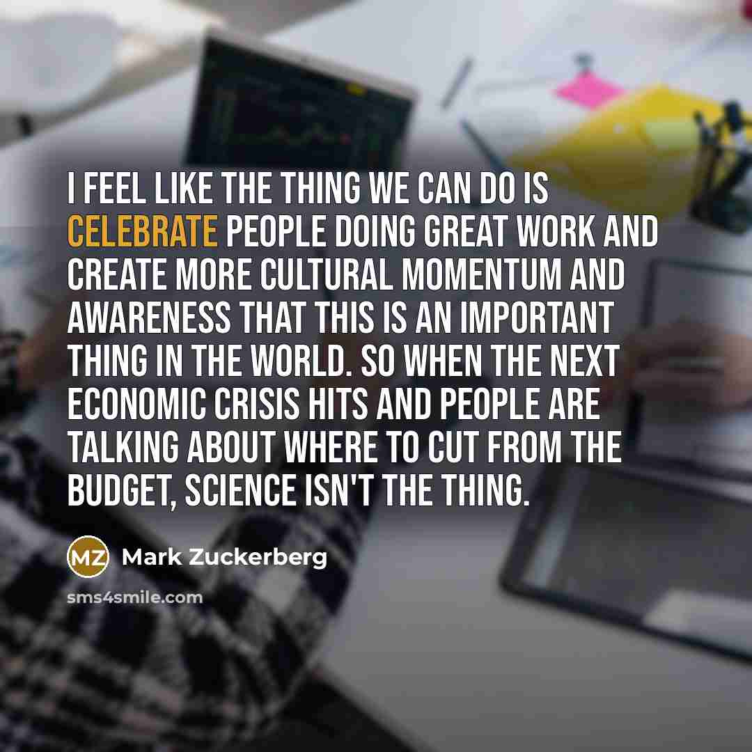 “I feel like the thing we can do is celebrate…” quote by Mark Zuckerberg