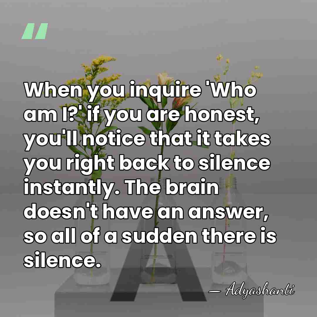 When you inquire 'Who am I?' if you are honest, you'll notice&hellip; - Adyashanti