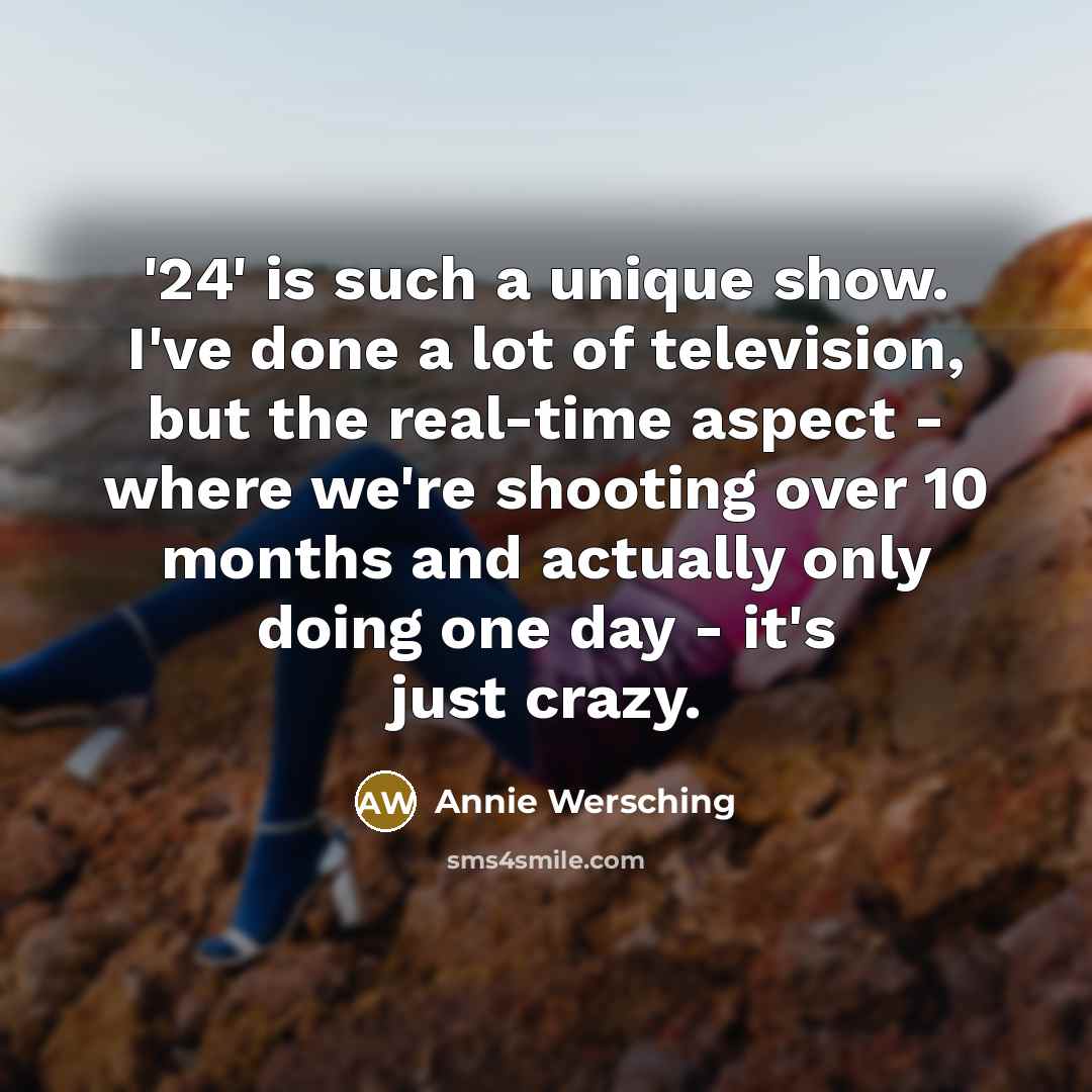 “'24' is such a unique show. I've done a lot…” quote by Annie Wersching
