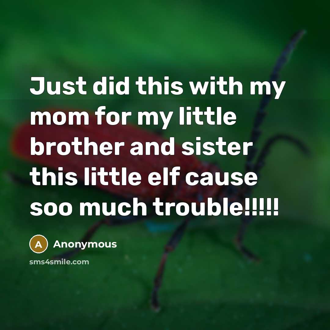 “Just did this with my mom for my little brother…” quote by Anonymous