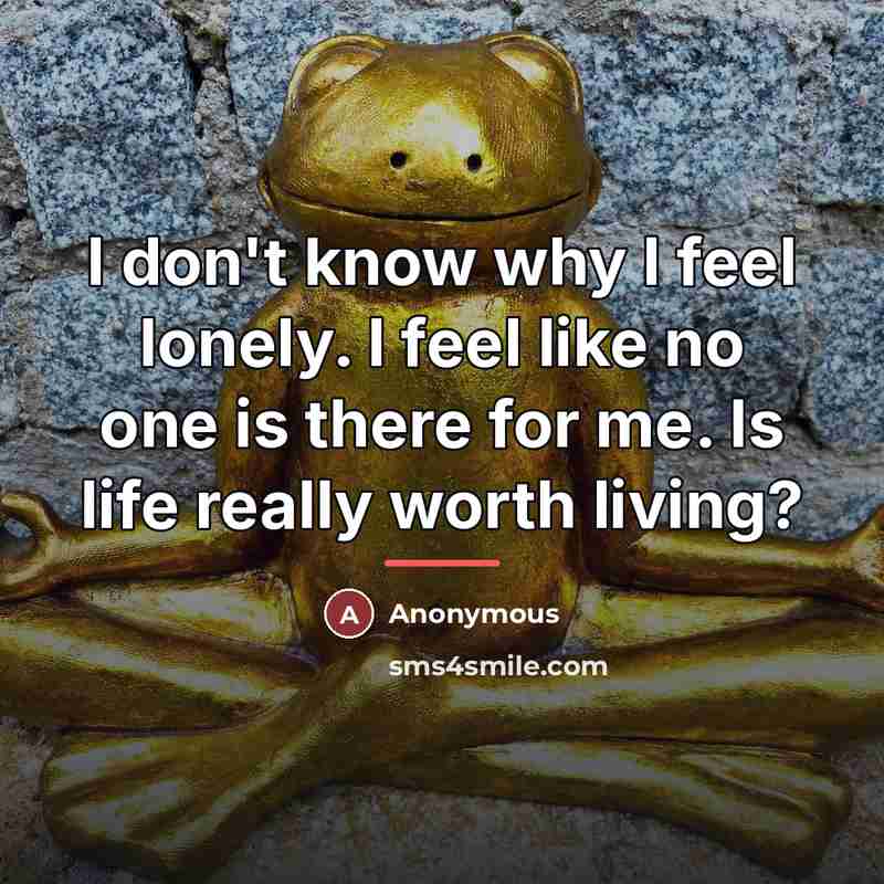 “I don't know why I feel lonely. I feel like…” quote by Anonymous