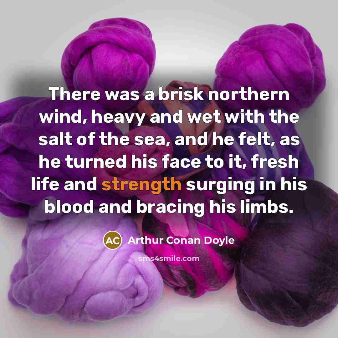 “There was a brisk northern wind, heavy and wet with…” quote by Arthur Conan Doyle