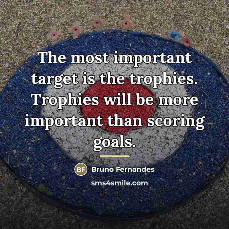 “The most important target is the trophies. Trophies will be…” quote by Bruno Fernandes