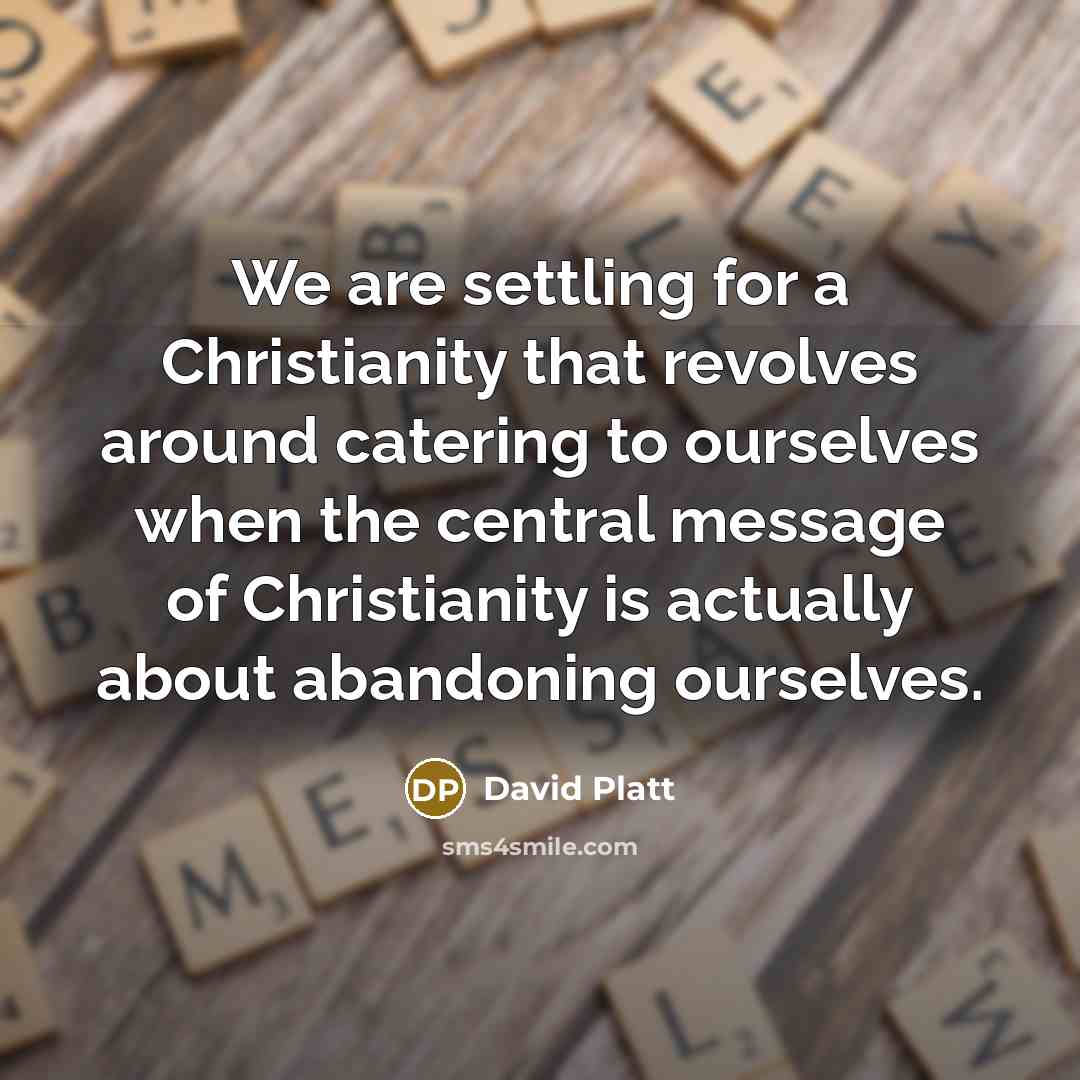 “We are settling for a Christianity that revolves around catering…” quote by David Platt