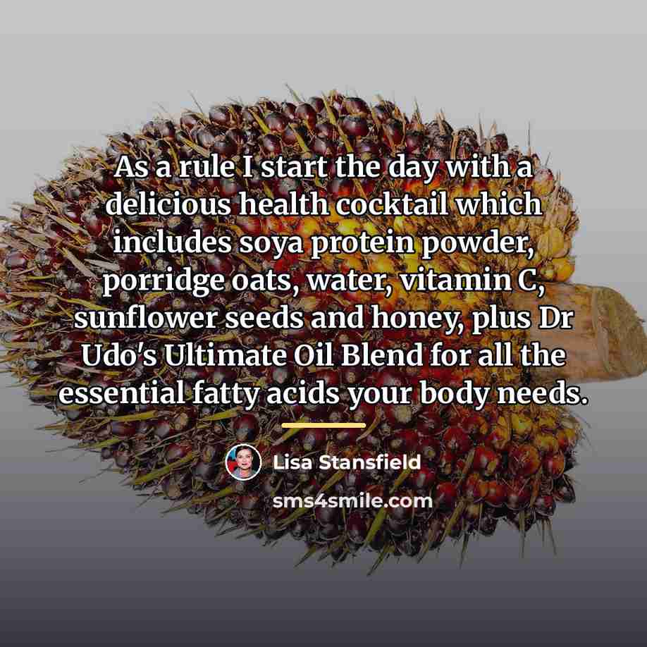 “As a rule I start the day with a delicious…” quote by Lisa Stansfield