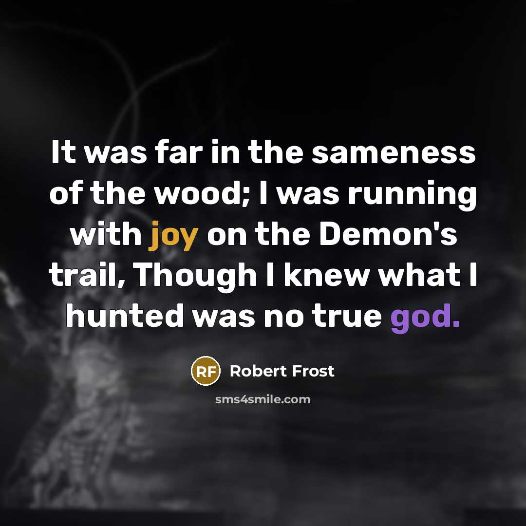 “It was far in the sameness of the wood; I…” quote by Robert Frost