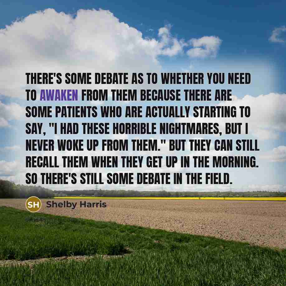 “There's some debate as to whether you need to awaken…” quote by Shelby Harris