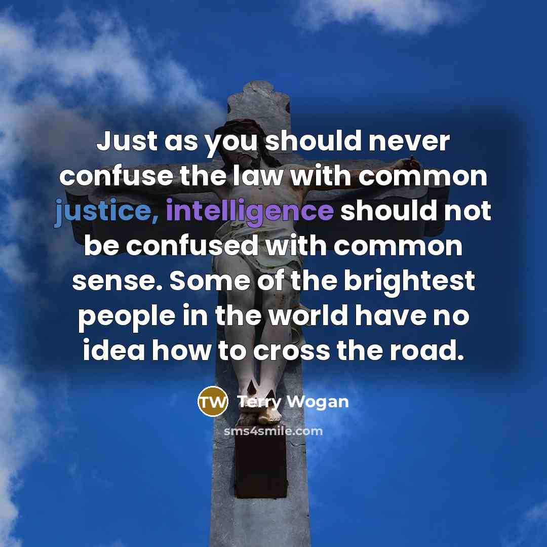 “Just as you should never confuse the law with common…” quote by Terry Wogan