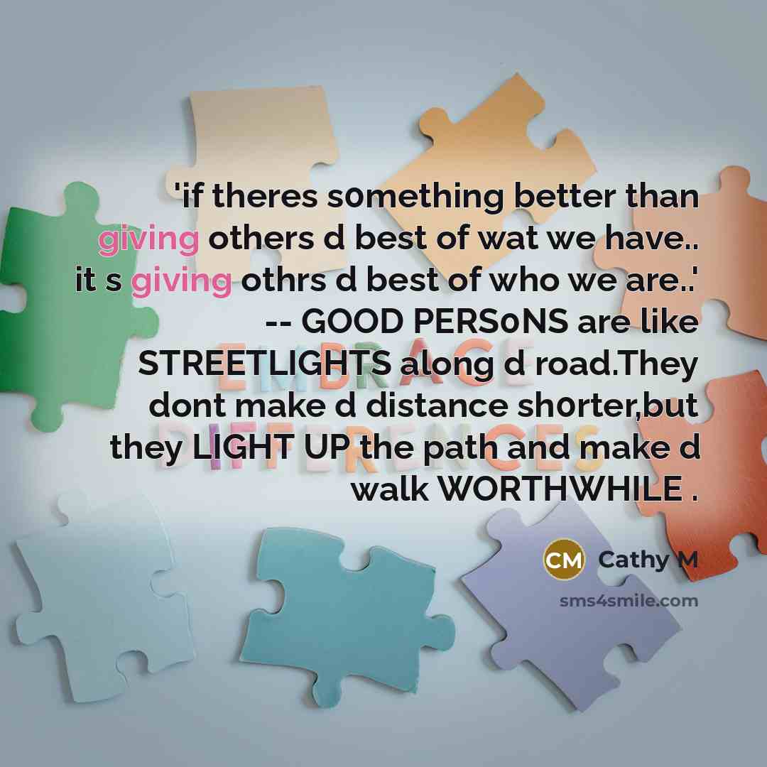 “'if theres s0mething better than giving others d best of…” quote by Cathy M