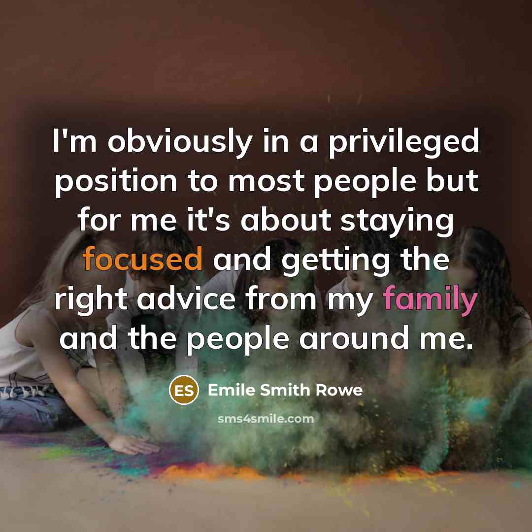 “I'm obviously in a privileged position to most people but…” quote by Emile Smith Rowe