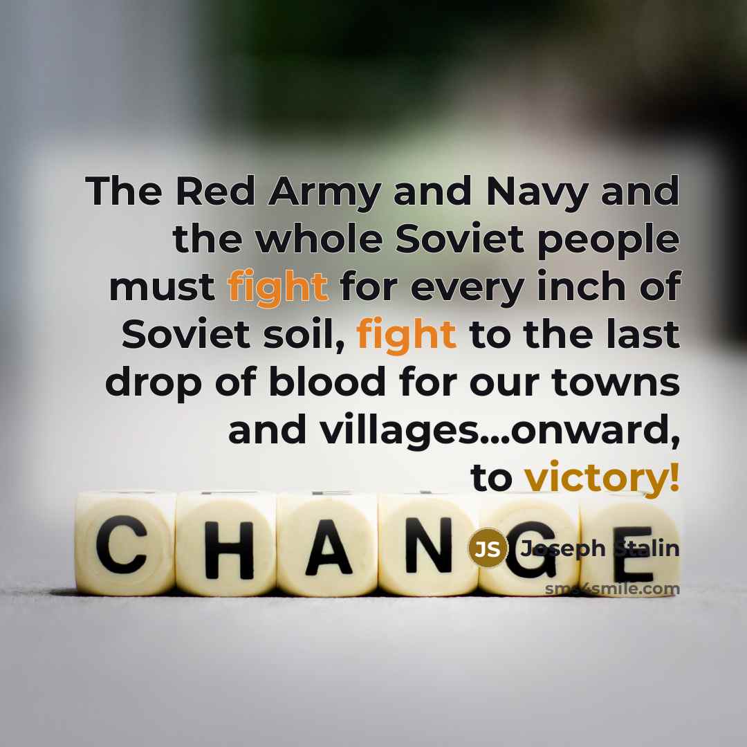“The Red Army and Navy and the whole Soviet people…” quote by Joseph Stalin