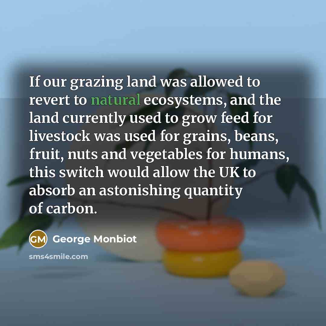 “If our grazing land was allowed to revert to natural…” quote by George Monbiot