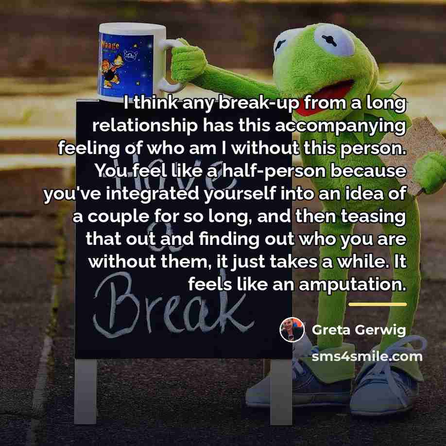 “I think any break-up from a long relationship has this…” quote by Greta Gerwig