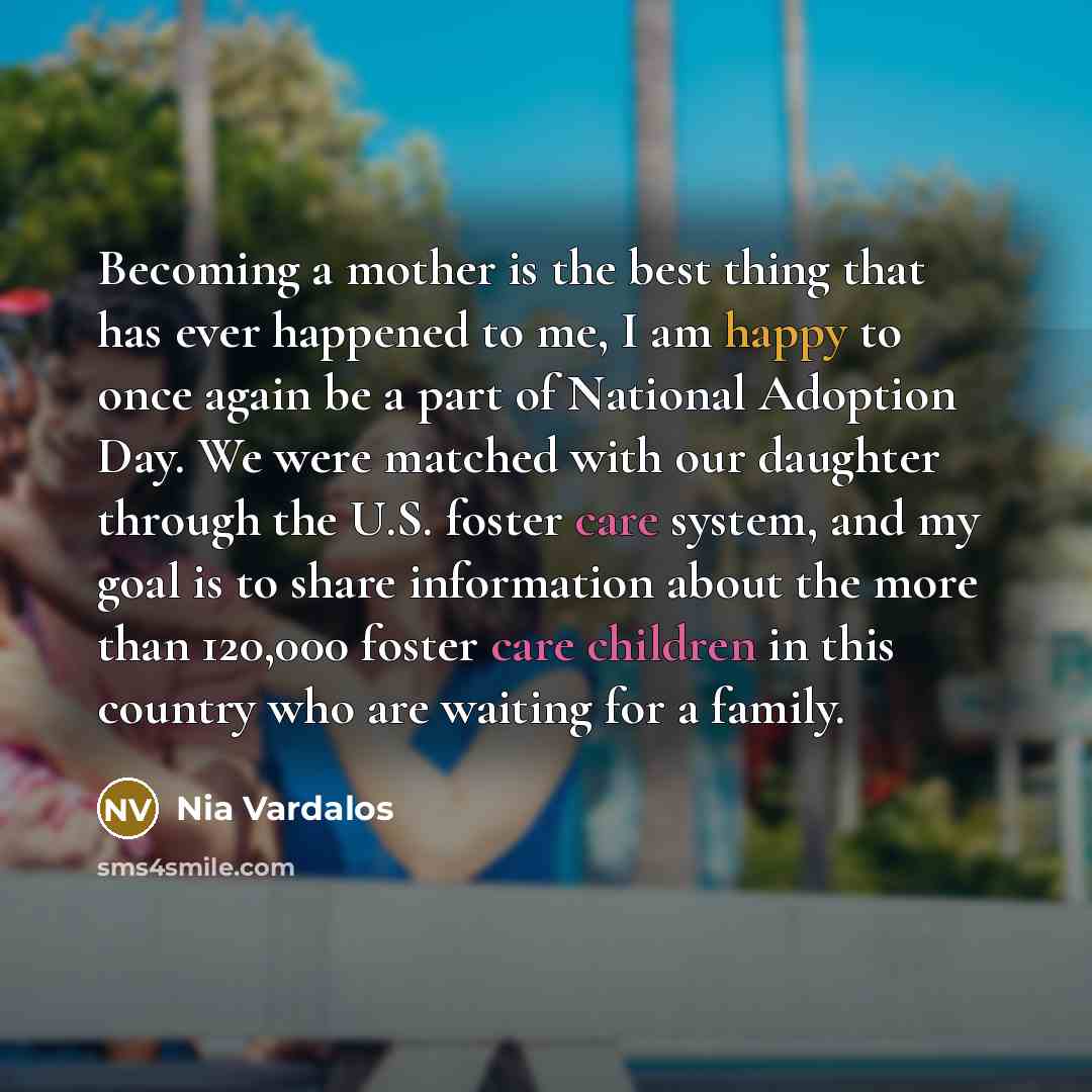 “Becoming a mother is the best thing that has ever…” quote by Nia Vardalos