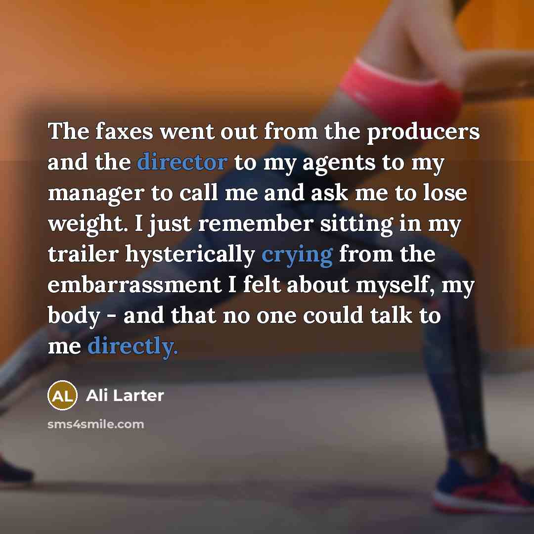 “The faxes went out from the producers and the director…” quote by Ali Larter