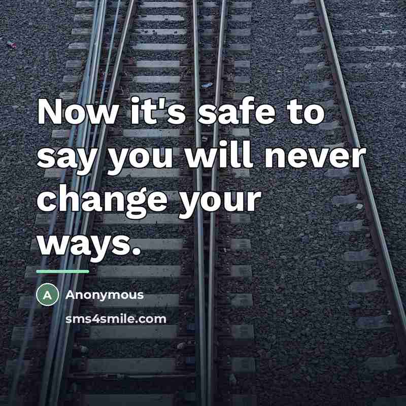“Now it's safe to say you will never change your…” quote by Anonymous
