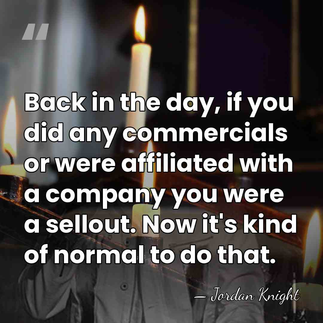 Back in the day, if you did any commercials or were affiliated&hellip; - Jordan Knight