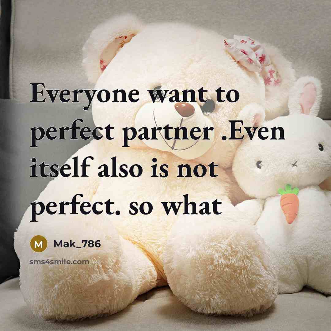 “Everyone want to perfect partner .Even itself also is not perfect. so what” quote by Mak_786