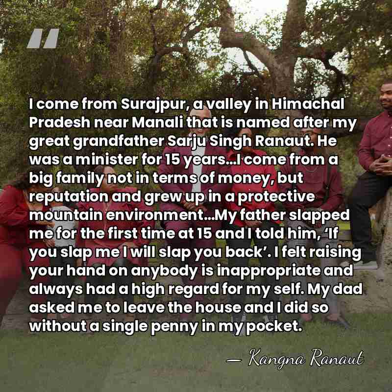 I come from Surajpur, a valley in Himachal Pradesh near Manali that&hellip; - Kangna Ranaut