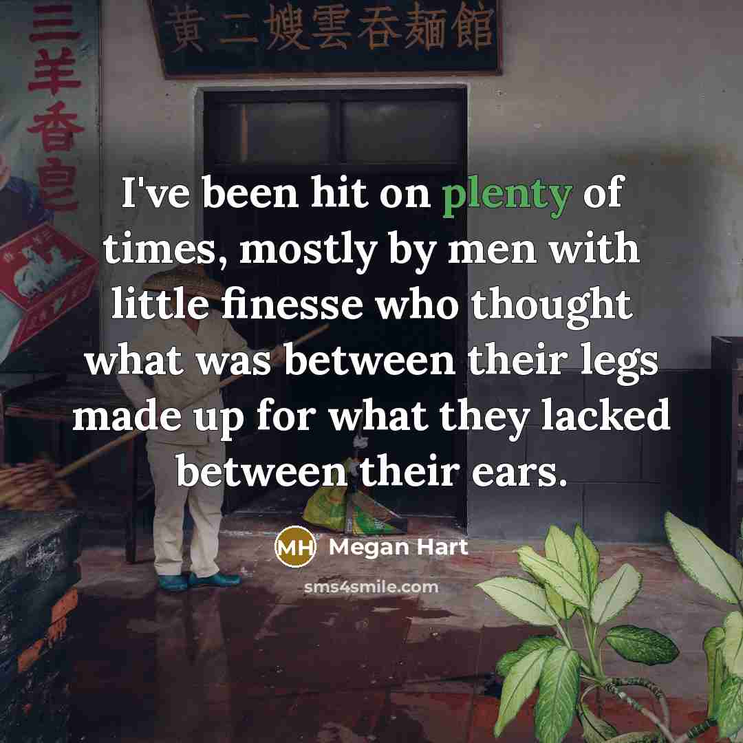 “I've been hit on plenty of times, mostly by men…” quote by Megan Hart