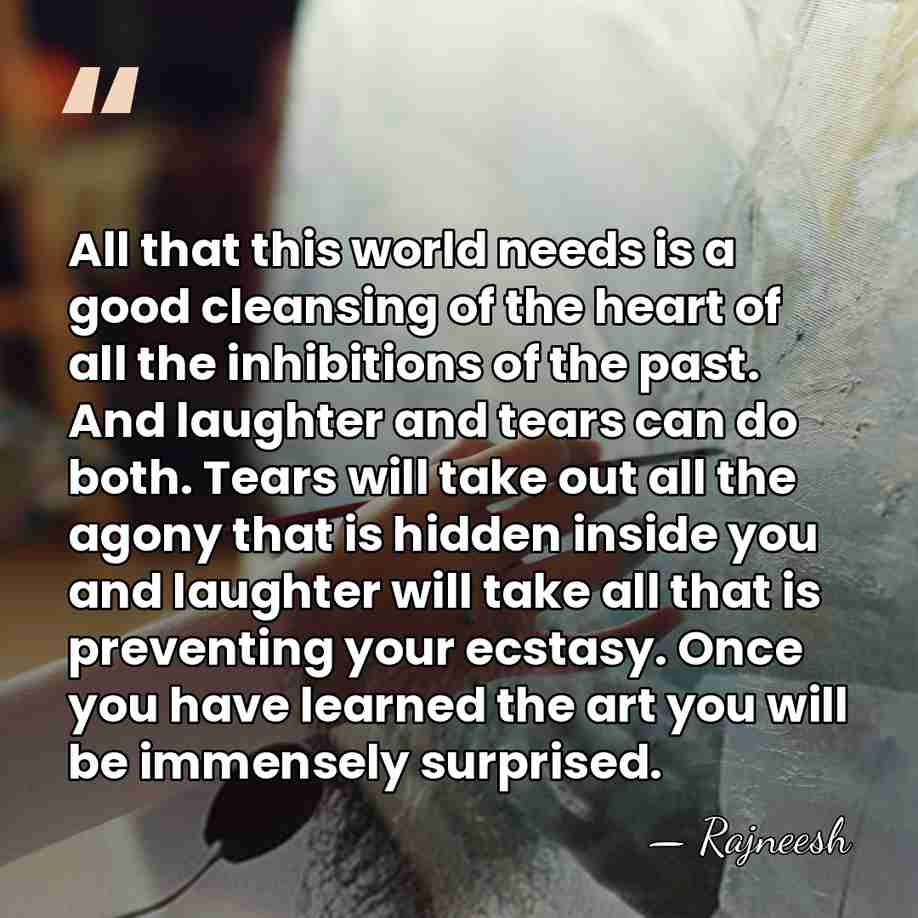 All that this world needs is a good cleansing of the heart&hellip; - Rajneesh