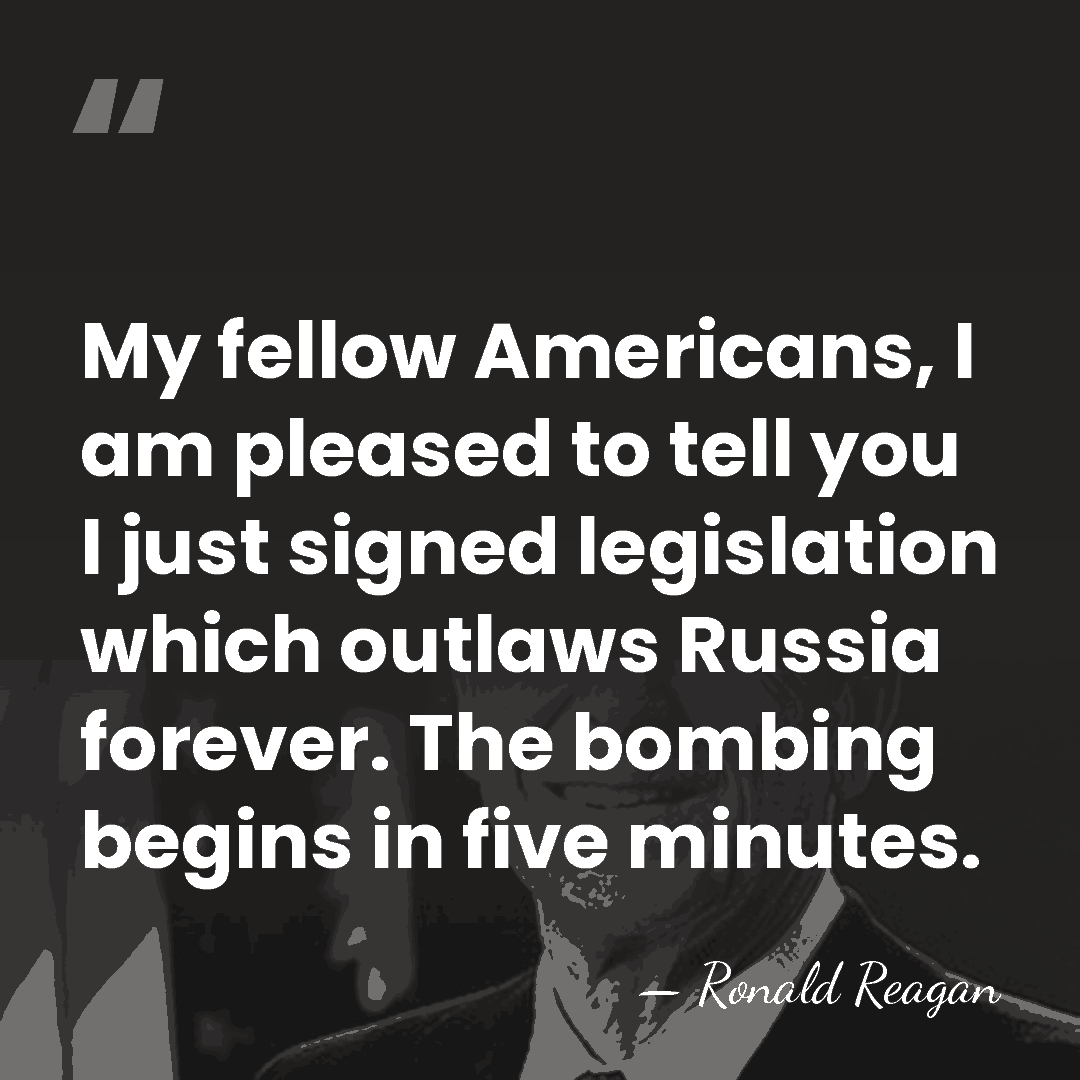 My fellow Americans, I am pleased to tell you I just signed&hellip; - Ronald Reagan