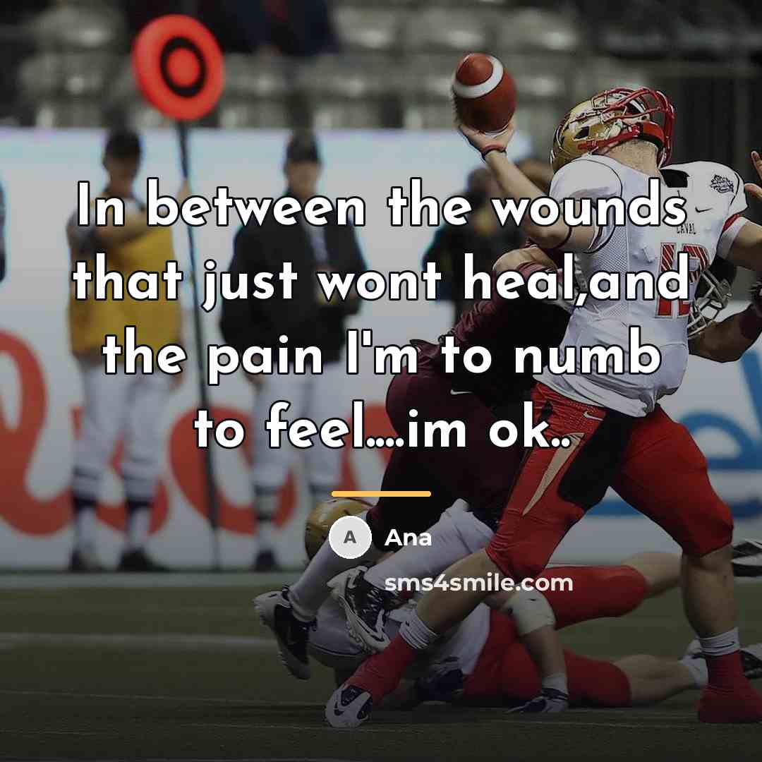 “In between the wounds that just wont heal,and the pain…” quote by Ana