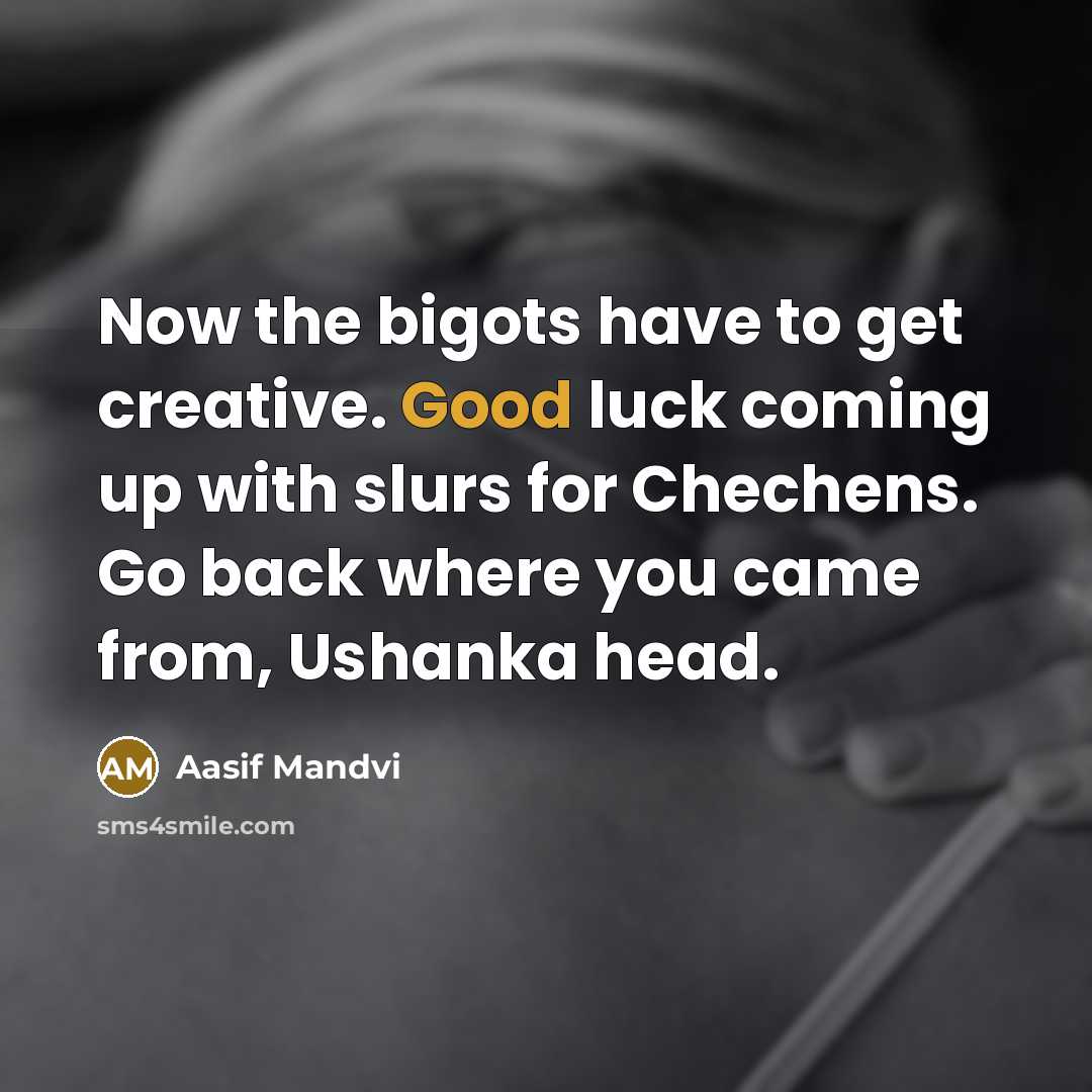 “Now the bigots have to get creative. Good luck coming…” quote by Aasif Mandvi