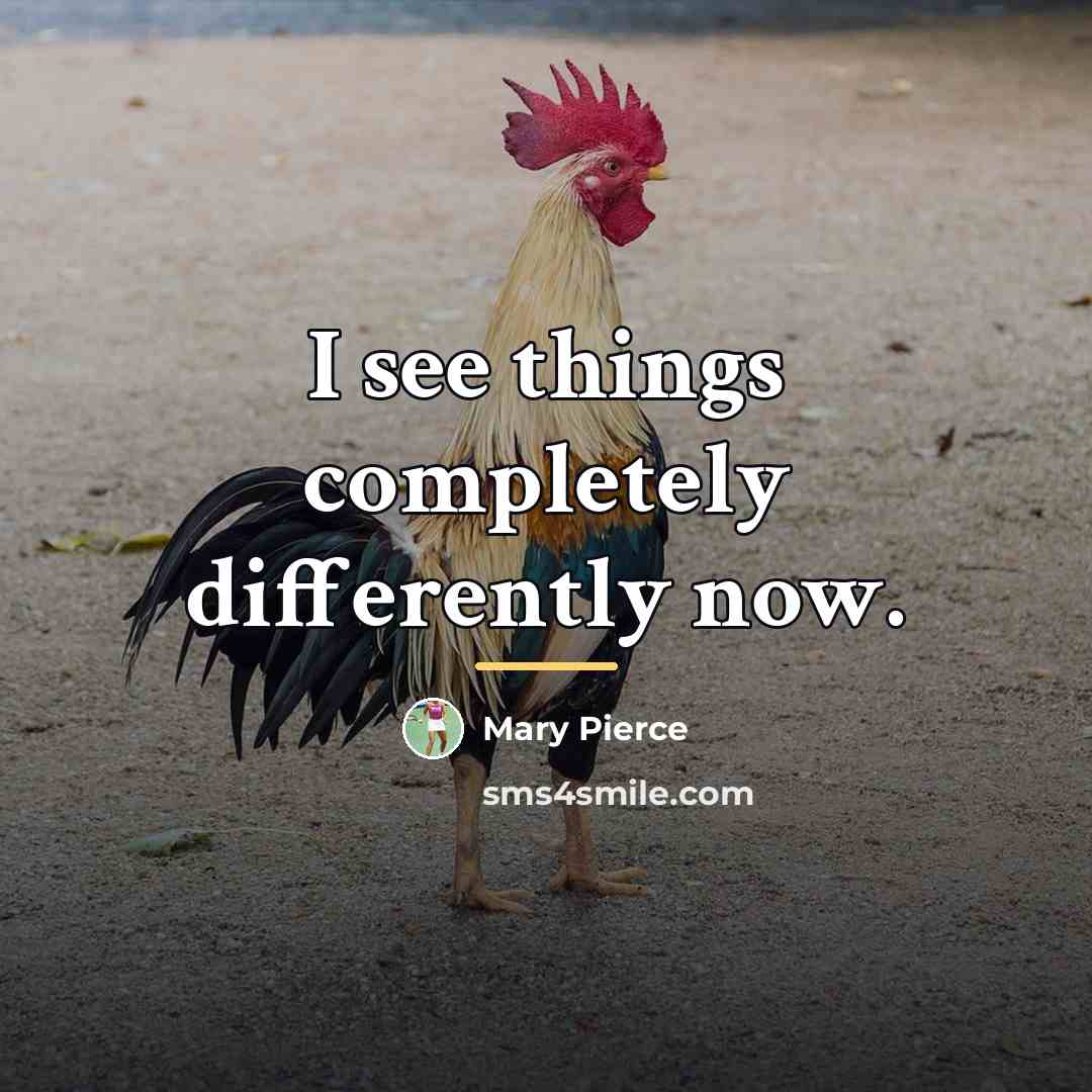 “I see things completely differently now.…” quote by Mary Pierce