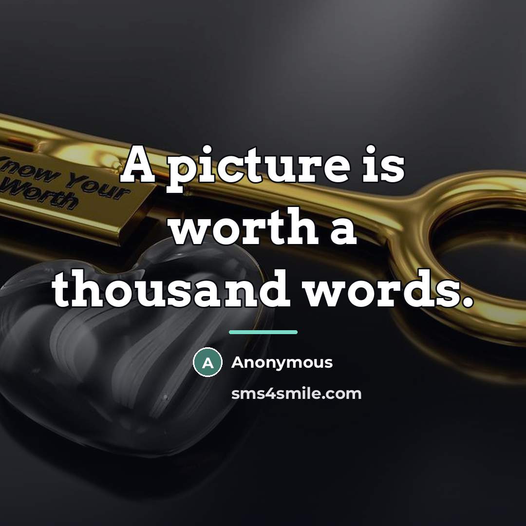 “A picture is worth a thousand words.…” quote by Anonymous