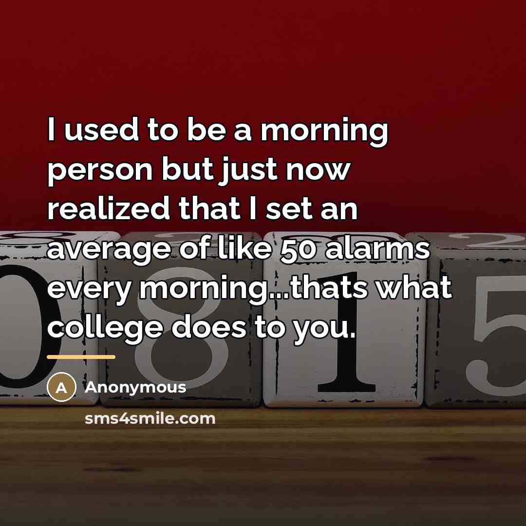 “I used to be a morning person but just now…” quote by Anonymous