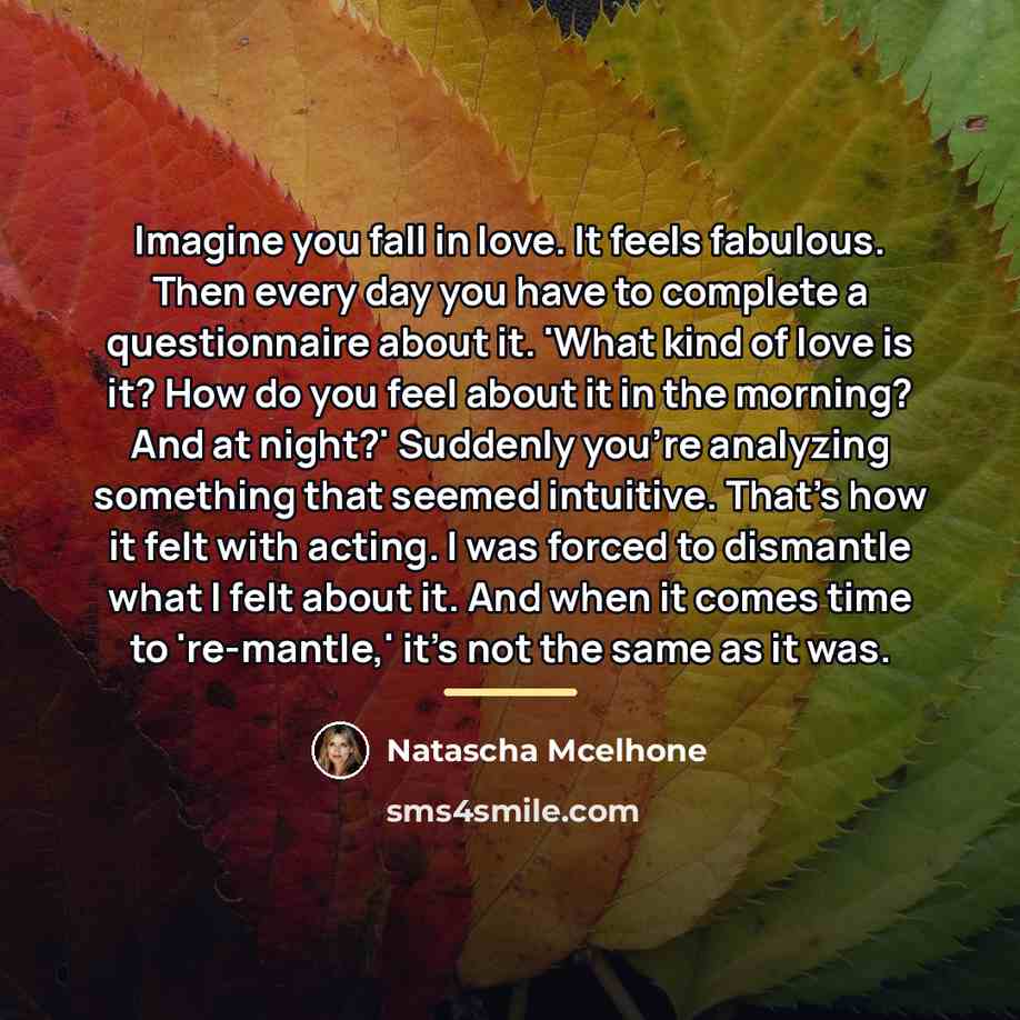 “Imagine you fall in love. It feels fabulous. Then every…” quote by Natascha Mcelhone