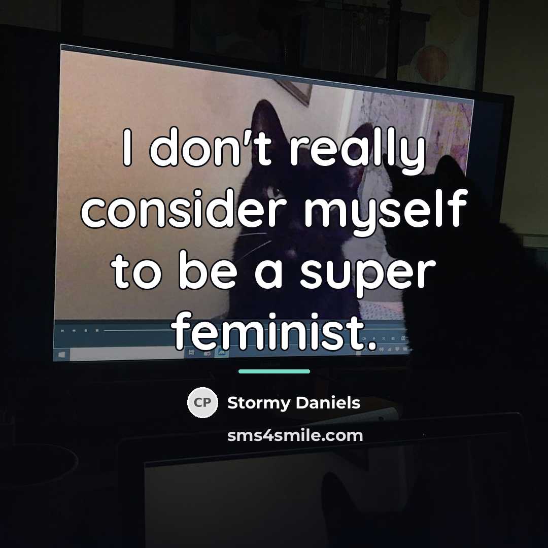 “I don't really consider myself to be a super feminist.…” quote by Stormy Daniels