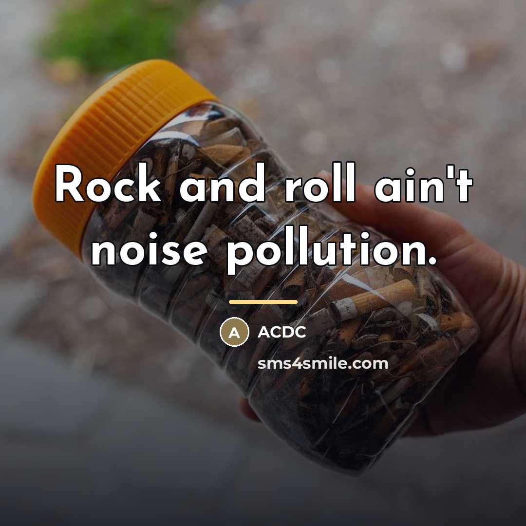 “Rock and roll ain't noise pollution.…” quote by ACDC