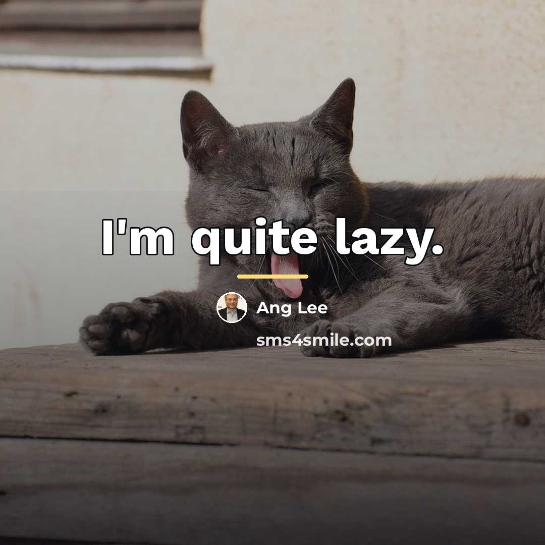“I'm quite lazy.…” quote by Ang Lee