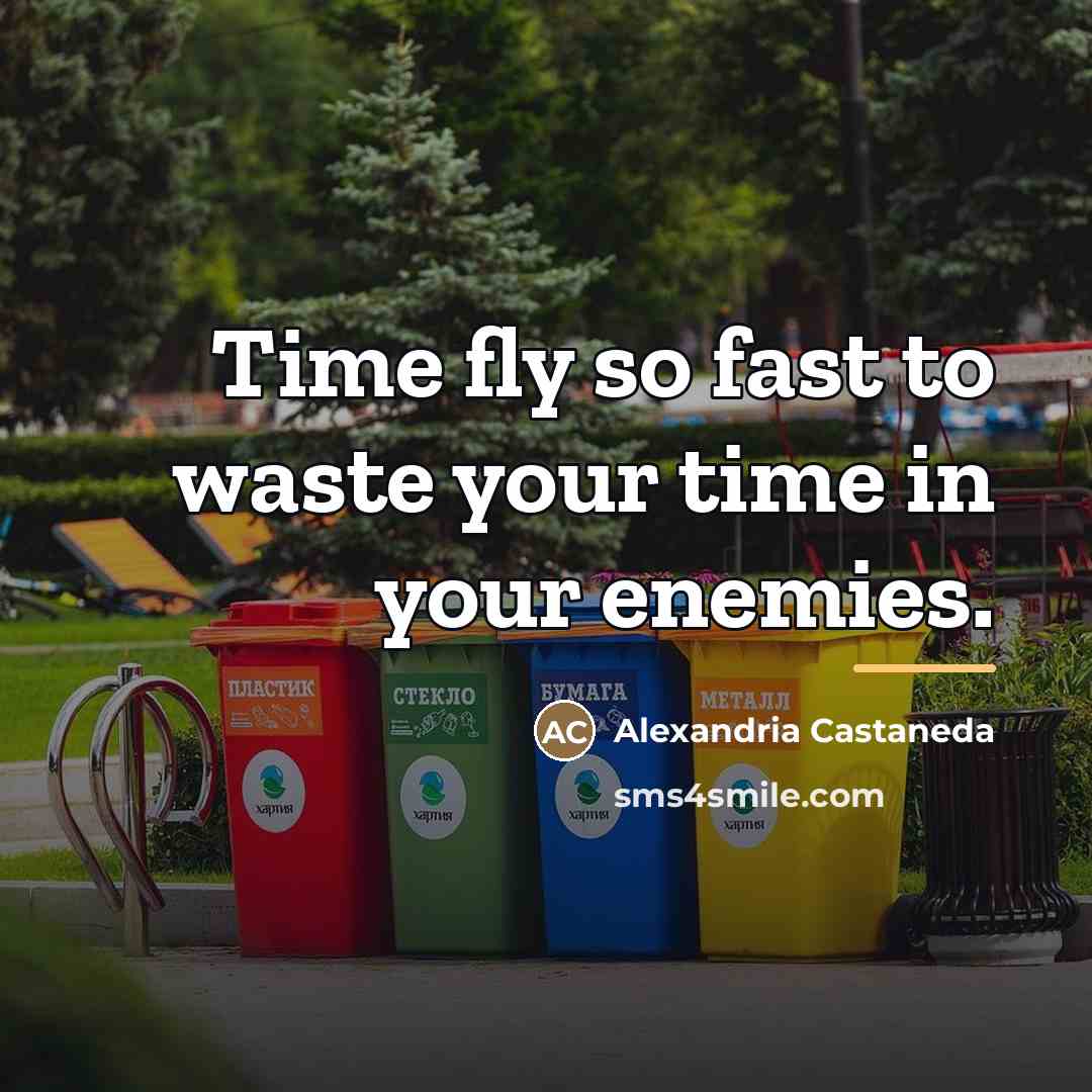 “Time fly so fast to waste your time in your…” quote by Alexandria Castaneda