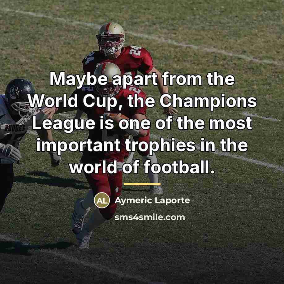 “Maybe apart from the World Cup, the Champions League is…” quote by Aymeric Laporte