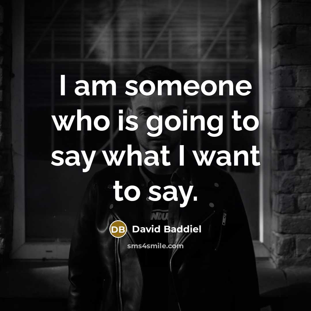 “I am someone who is going to say what I…” quote by David Baddiel