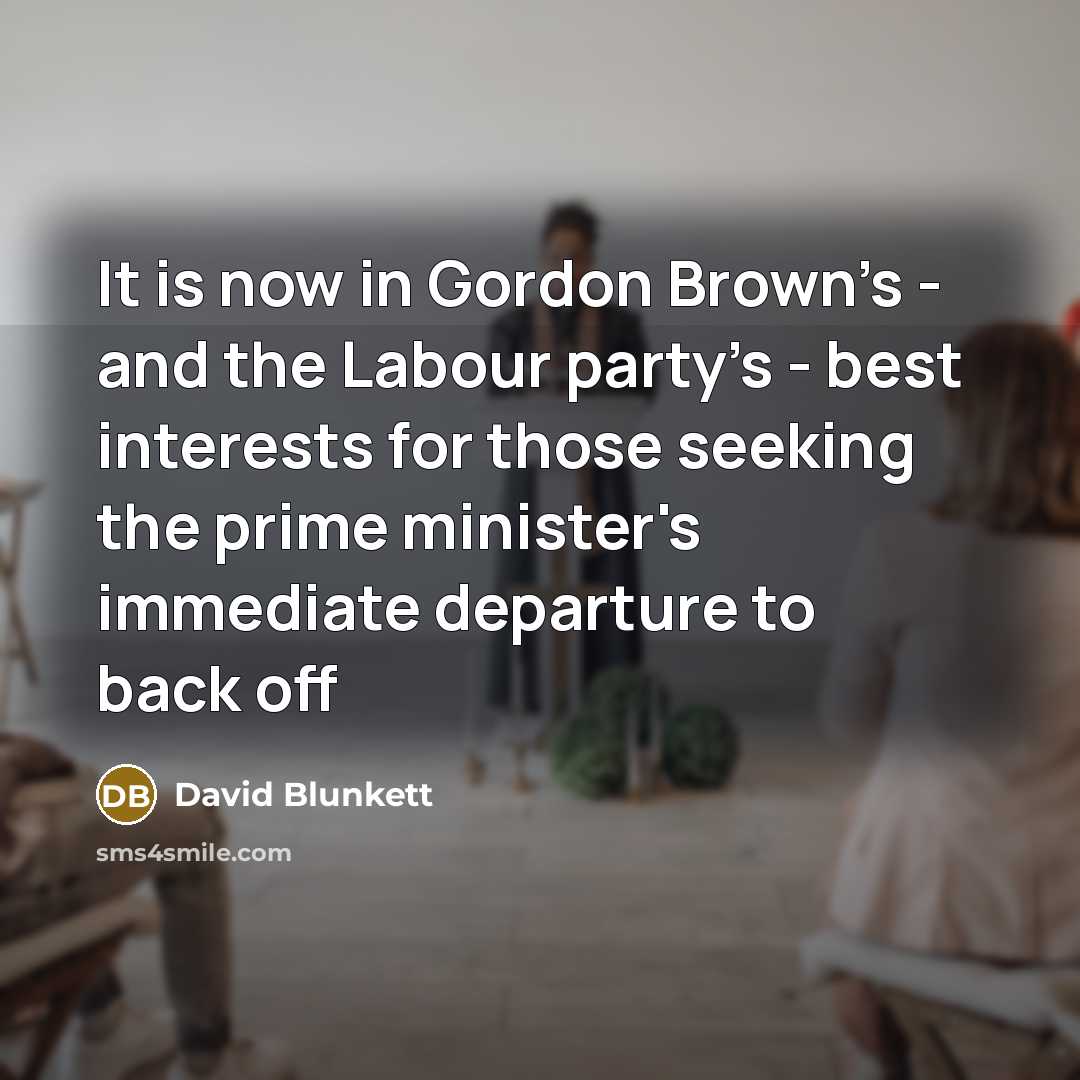 “It is now in Gordon Brown's - and the Labour…” quote by David Blunkett