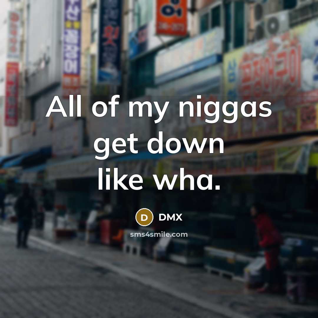 “All of my niggas get down like wha.…” quote by Dmx