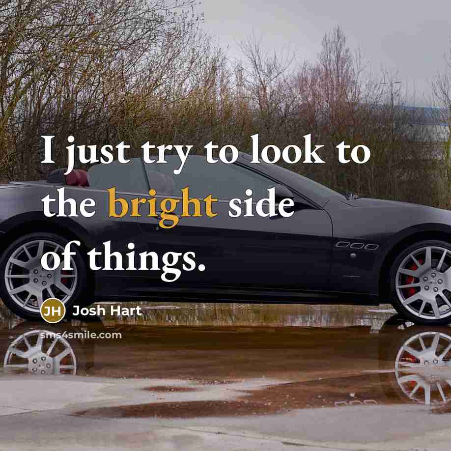 “I just try to look to the bright side of…” quote by Josh Hart