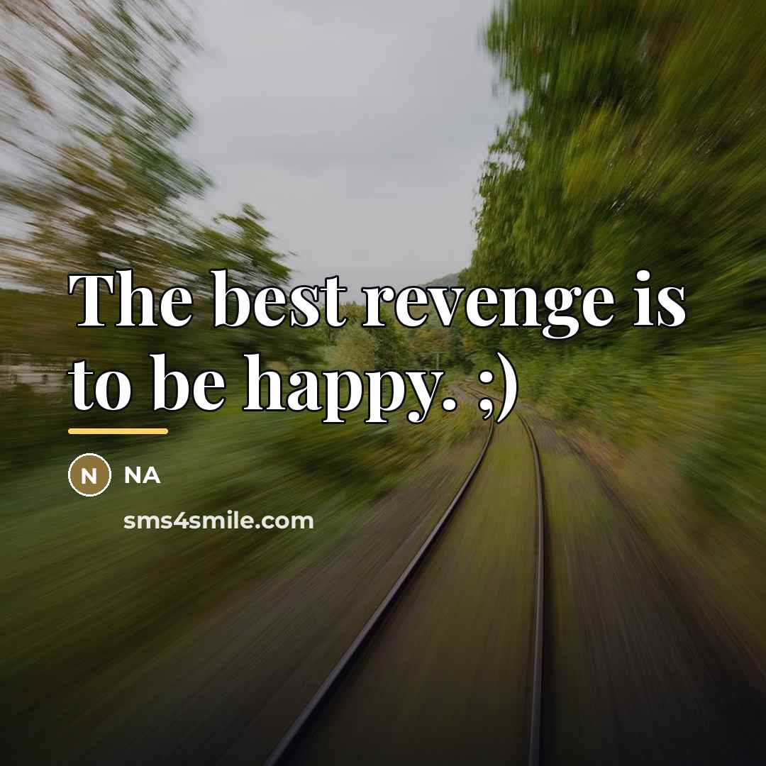“The best revenge is to be happy. ;)…” quote by NA