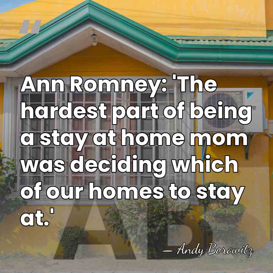 Ann Romney: 'The hardest part of being a stay at home mom&hellip; - Andy Borowitz
