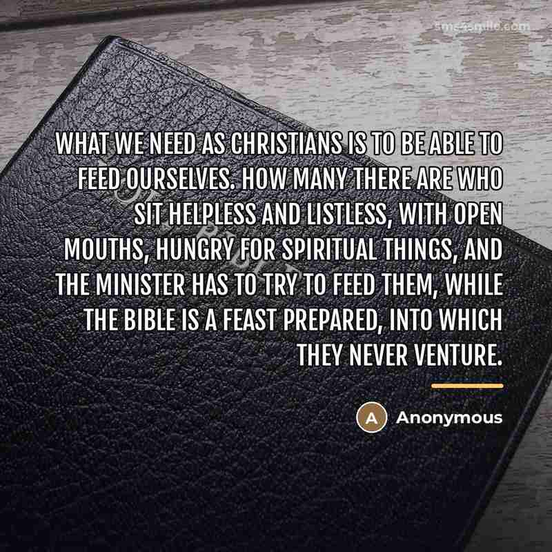 “What we need as Christians is to be able to…” quote by Anonymous
