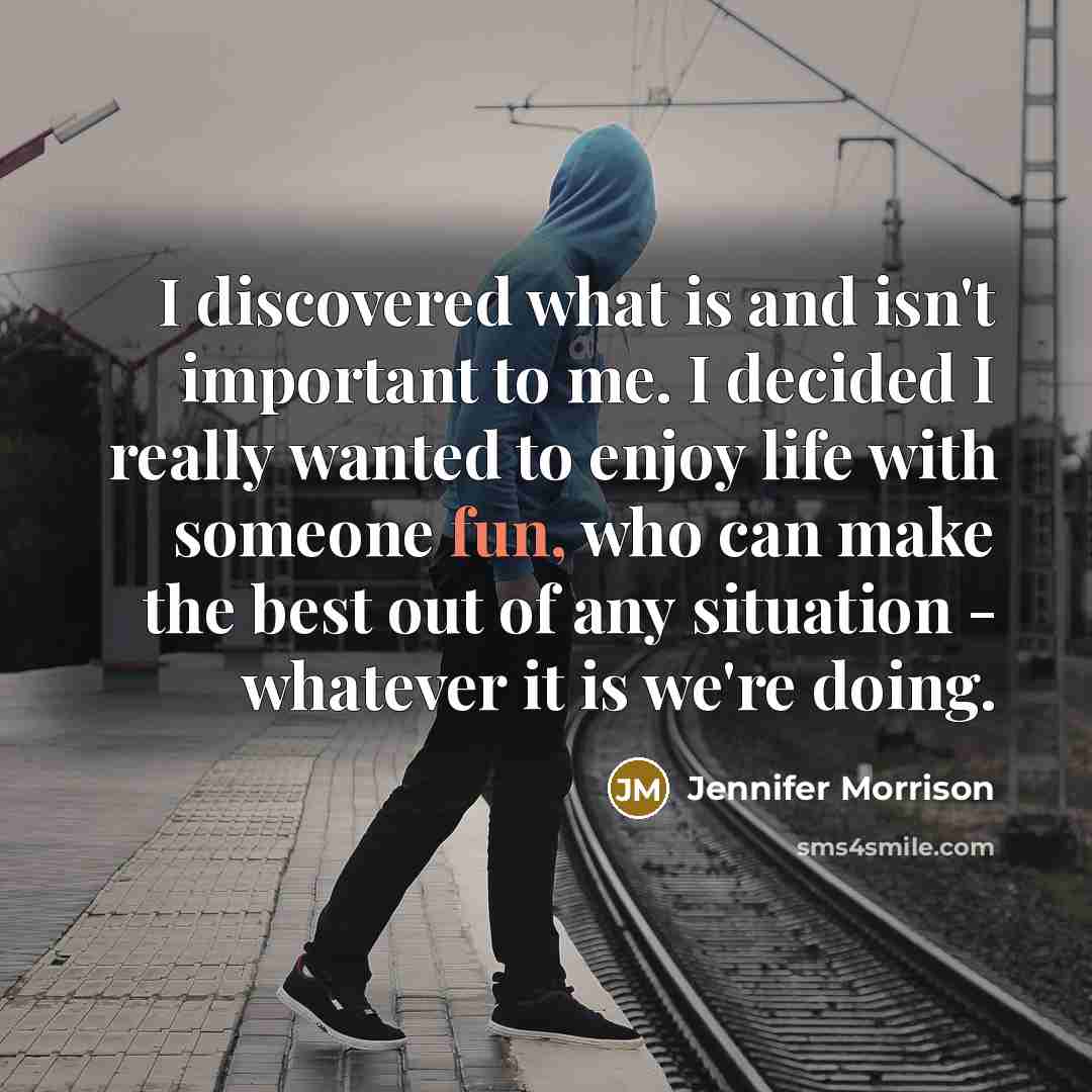 “I discovered what is and isn't important to me. I…” quote by Jennifer Morrison