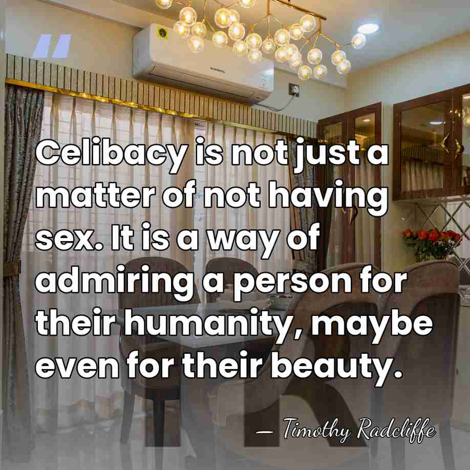 Celibacy is not just a matter of not having sex. It is&hellip; - Timothy Radcliffe