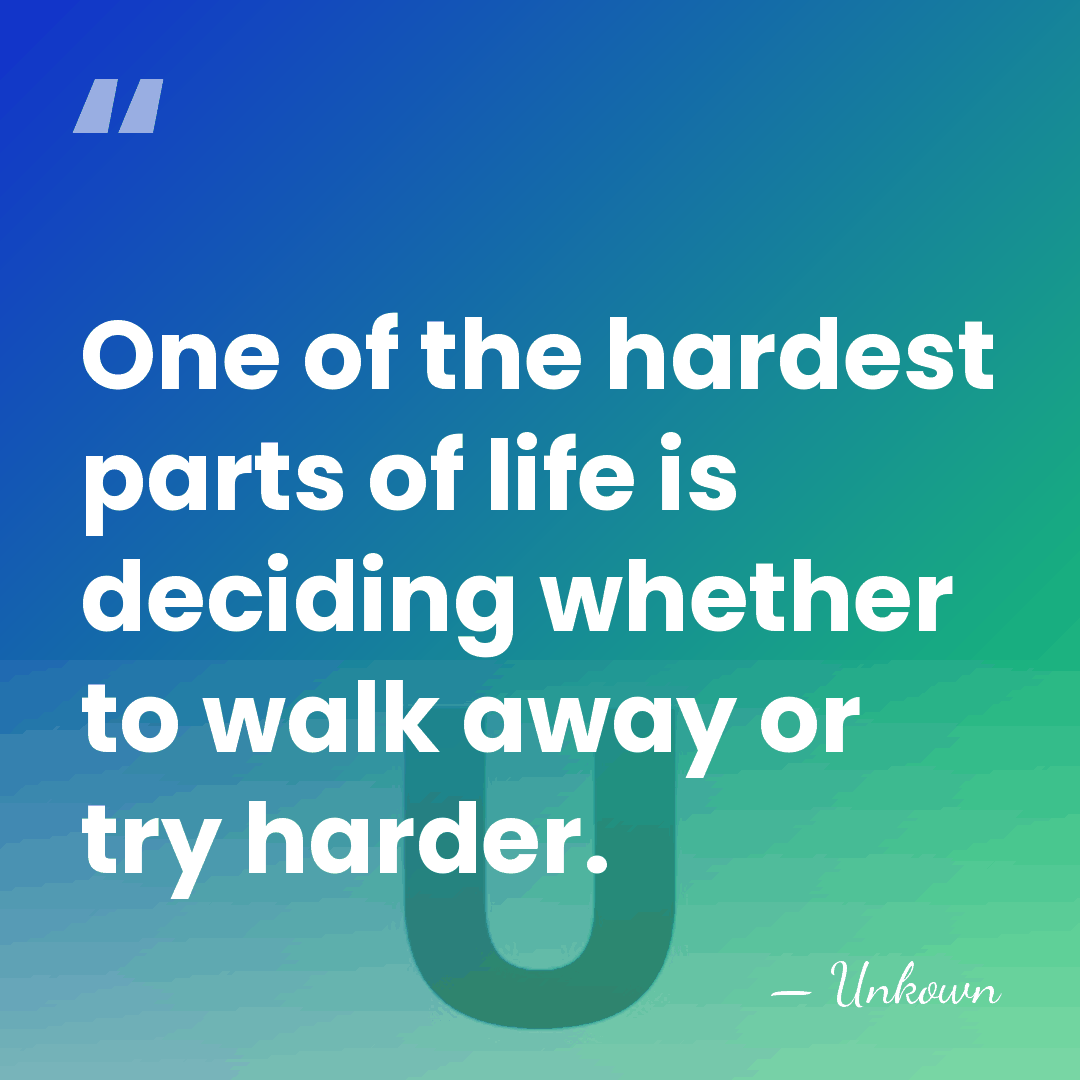 One of the hardest parts of life is deciding whether to walk&hellip; - Unkown