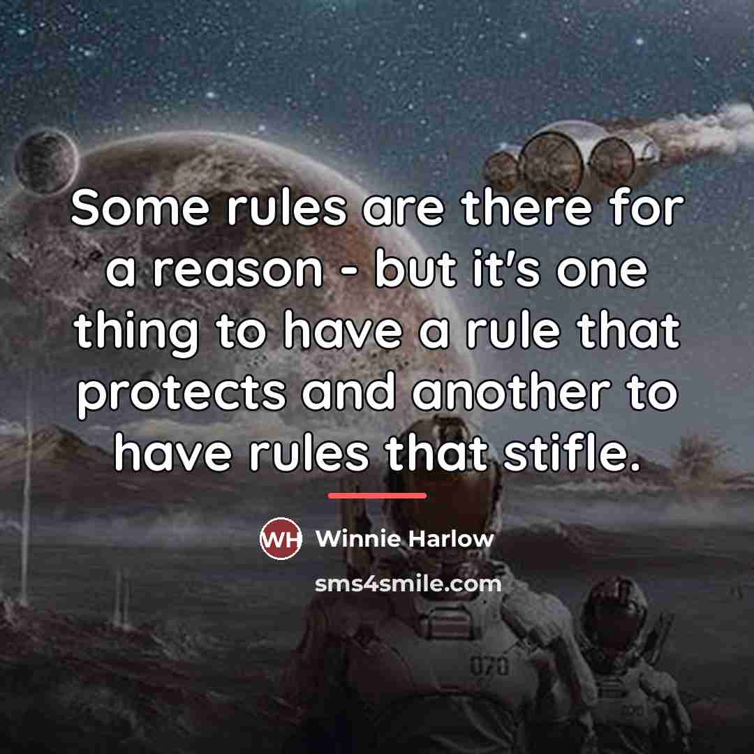 “Some rules are there for a reason - but it's…” quote by Winnie Harlow