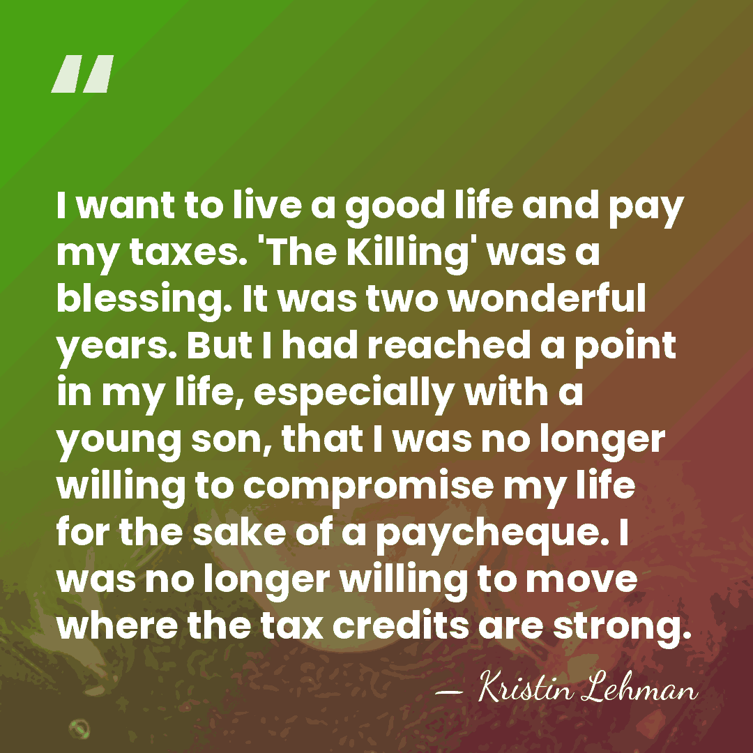 I want to live a good life and pay my taxes. 'The&hellip; - Kristin Lehman